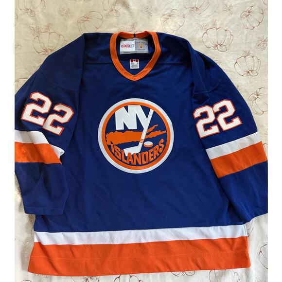 Mike Bossy 22 NY Islanders CCM Vintage Hockey Jersey Licensed Adult XL AIR KNIT® - Picture 4 of 16